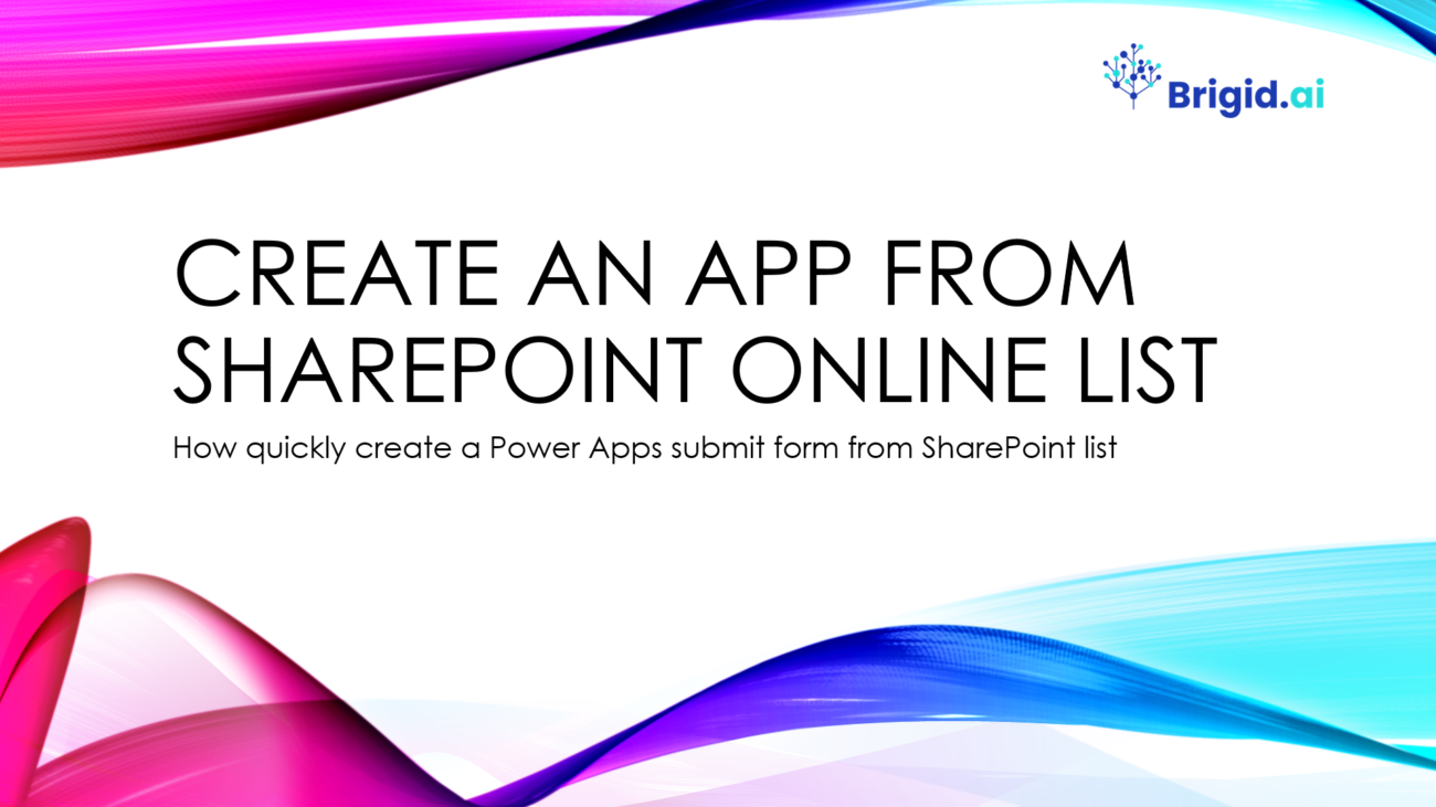 Create an App from SharePoint Online List